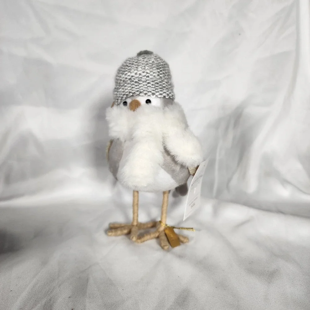 2022 Target Wondershop Holiday Christmas White Purl Featherly Friend Fabric Bird